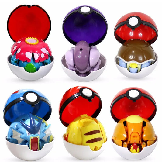 18 style Pokemon Figures Toys elf Monsters Ball Model Pikachu Gengar Pokeball Dragonite Snorlax Pokeball Action Figures gift