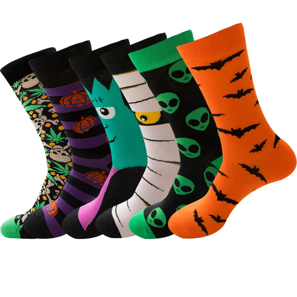 Halloween Fun Print Cartoon Socks