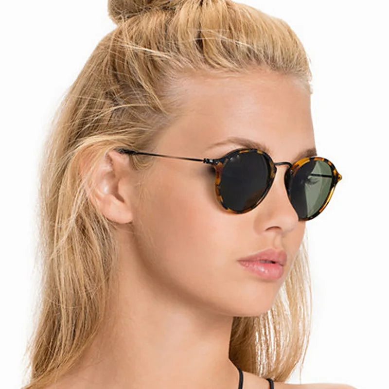 2024 New Round Sunglasses Ladies Retro Trend Transparent Personality Women's Brand Designer Sunglasses High Quality UV400