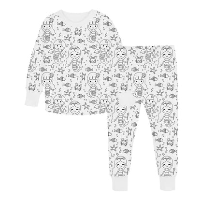 New Born Clothes for Girls Kid DIY Hand Painted Homewear Set Colouring Pajama Sets For Boy And Girl Can Play Winter Clothes Teen