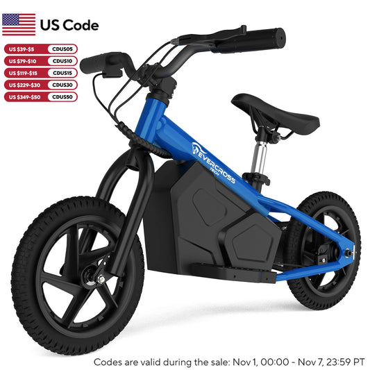 EVERCROSS Electric Balance Bike for Kids,100W Toddler Bike with12"Tires,24V4AH Electric Motorcycle,Gift Bike for 3+Boys Girls,UL