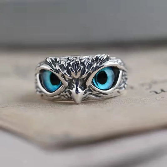 2022 New Vintage Punk Owl Rings For Women Men Resizable Simple Animal Ring Gift Fashion Female Accessories Custom Jewelry