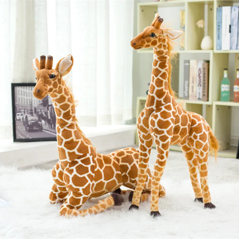 Huge Real Life Giraffe Plush Toys Cute Stuffed Animal Dolls Soft Simulation Giraffe Doll Birthday Gift Kids Toy Bedroom Decor