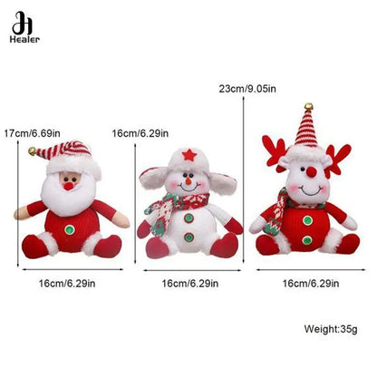 Christmas Cartoon Knitted Dolls Hanging Pendant Santa Claus Snowman Doll Merry Christmas Tree Decor For Home Xmas Ornaments