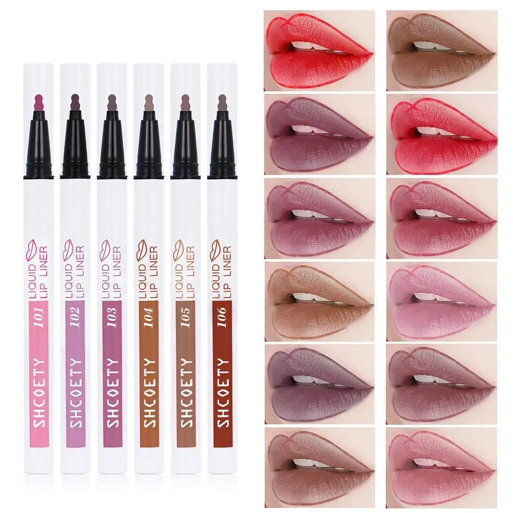 Long Lasting Lip Stain Marker Matte Nude Smudge Proof Natural Lipstick Pen Makeup Tool Quick Drying Liquid Lip Liner