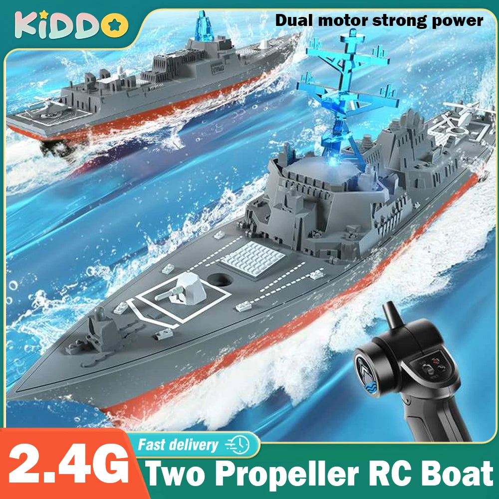 Rc Speed Boat Remote Control Aircraft Battleship Simulation Military Model Ship Toy Kids Electric Children Water Toys for Boys