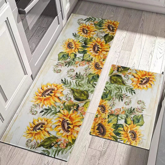 Kitchen Floor Mat Kitchen Rugs Long Carpet for Living Room Balcony Washable Absorbent Anti-Slip Vintage Home Entrance Doormat