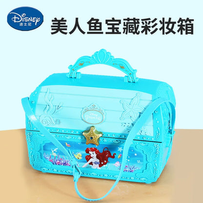 Disney girls mermaid princess elsa Cosmetics Make up set polish Beauty makeup box With original box kids Christmas gift