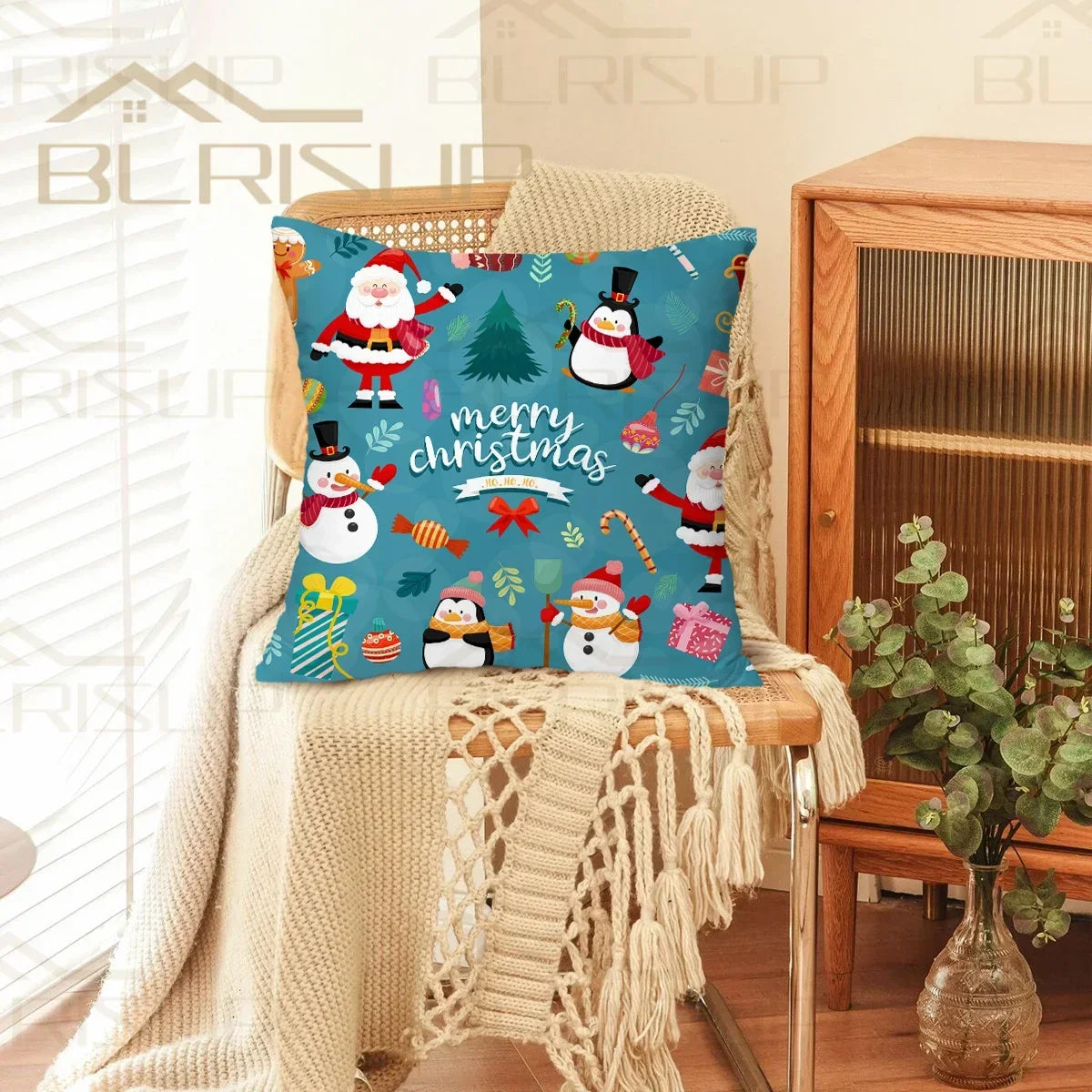 Bedroom Living Room Home Decor Merry Christmas Cushion Cover Pillowcase Christmas Ornament Home New Year Gifts