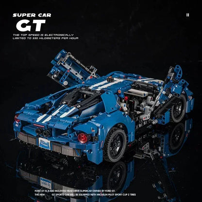 1486PCS GT 42154 City Racing Car Model Building Blocks 1:12 DIY Scale Classic Speed Champion Vehicle Model Bricks Childrens Toys