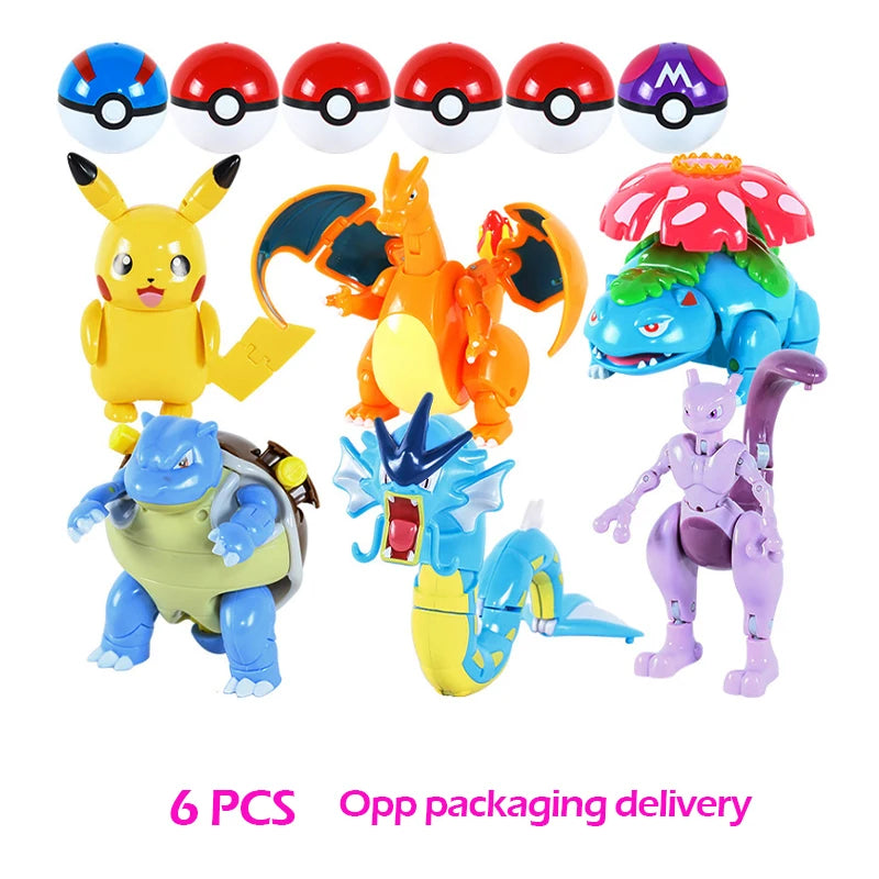 18 style Pokemon Figures Toys elf Monsters Ball Model Pikachu Gengar Pokeball Dragonite Snorlax Pokeball Action Figures gift