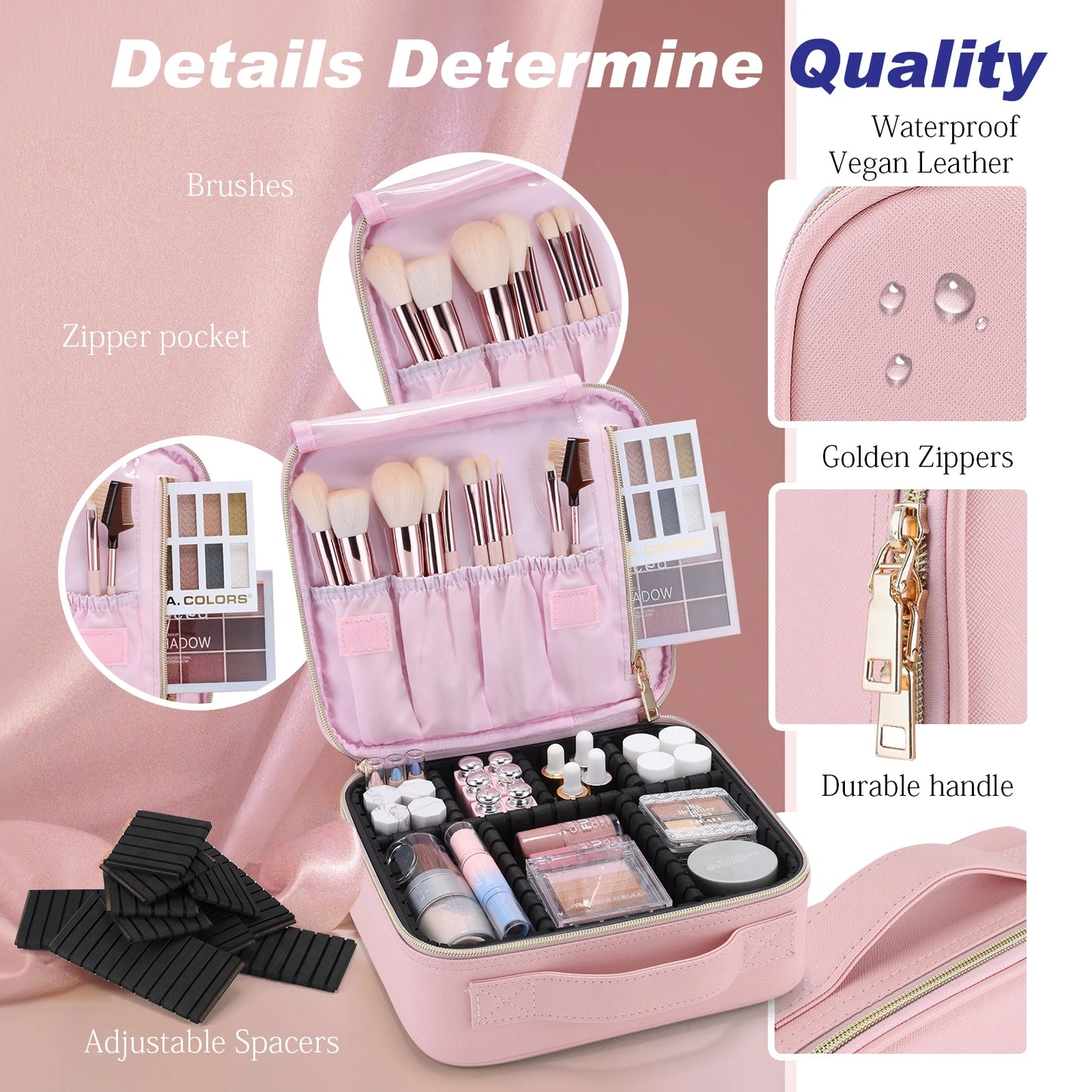 Makeup Bag Professional Cosmetic Brush Case Portable Travel Make Up Bags Waterproof  Manicure Storage Organizer With Delivers