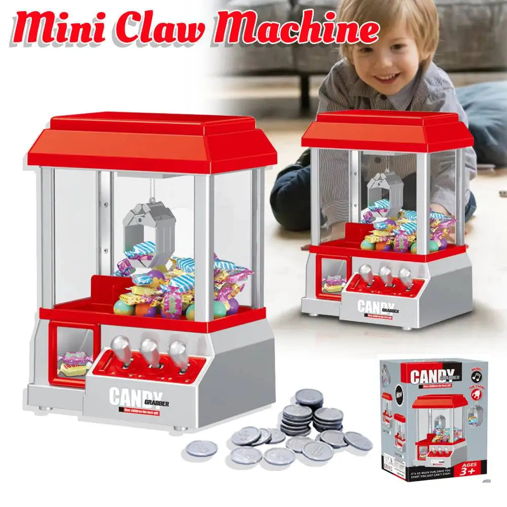 Plastic Electronic Claw Machine Coin Operated Candy Grabber Machine Party Supplies Battery Powered Entertainment for Kids Adults