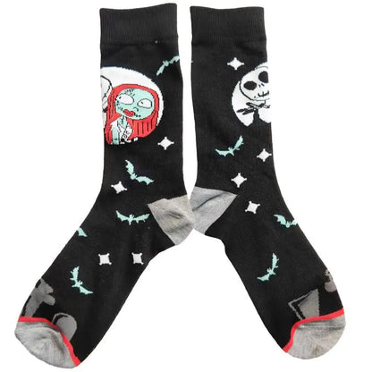 Disney Anime The Nightmare Before Christmas Jack Skellington Sally Cosplay Props Kids Adult Unisex Costume Sock Halloween Gift