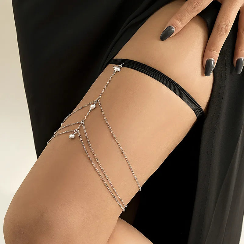 New Bohemian Thigh Chain Simple Star Body Chains for Women Double-layer Metal Bodychain Fashion Thigh Jewelry Leg Chain Women