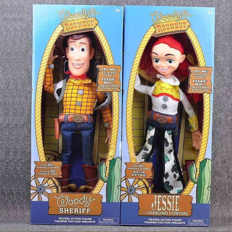 Disney Toy Story 4 Sheriff Woody Cowboy Talking Sound and Light Pixar Buzz Lightyear Jesse Action Figure Model Children Toy Gift