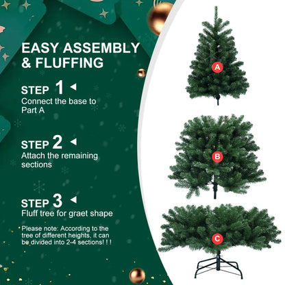 6Ft PVC Artificial Christmas Tree,Decor Holiday Essential for Party, and Event Decoration,christmas decorations for home