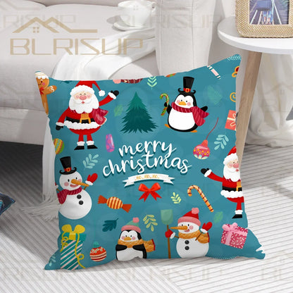 Bedroom Living Room Home Decor Merry Christmas Cushion Cover Pillowcase Christmas Ornament Home New Year Gifts