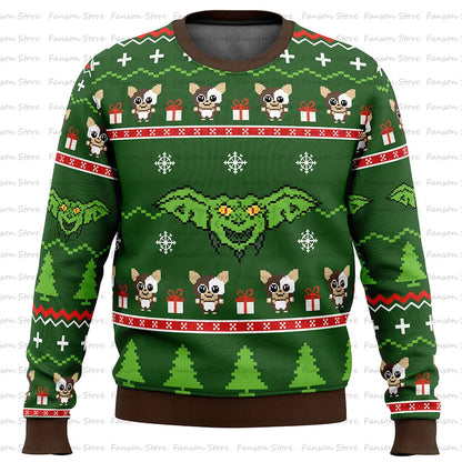 A Christmas Present Gremlins Ugly Christmas Sweater Cartoon Anime Women Men Pullover Tops New Fashion Couple Hoodie Sweatshirt