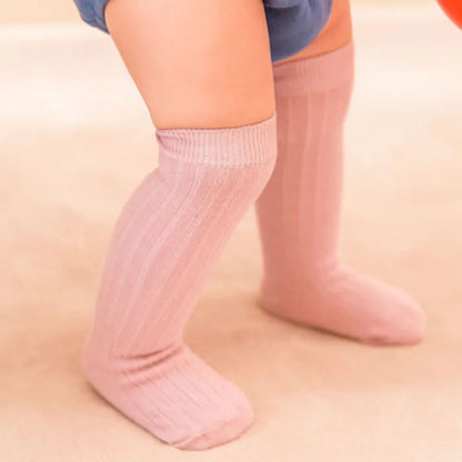 Baby Girl Accessories Kids Socks Clothes Fashion Stockings Pure Color Knee High Anti Skid Warm Breathable Socks Fall Winter