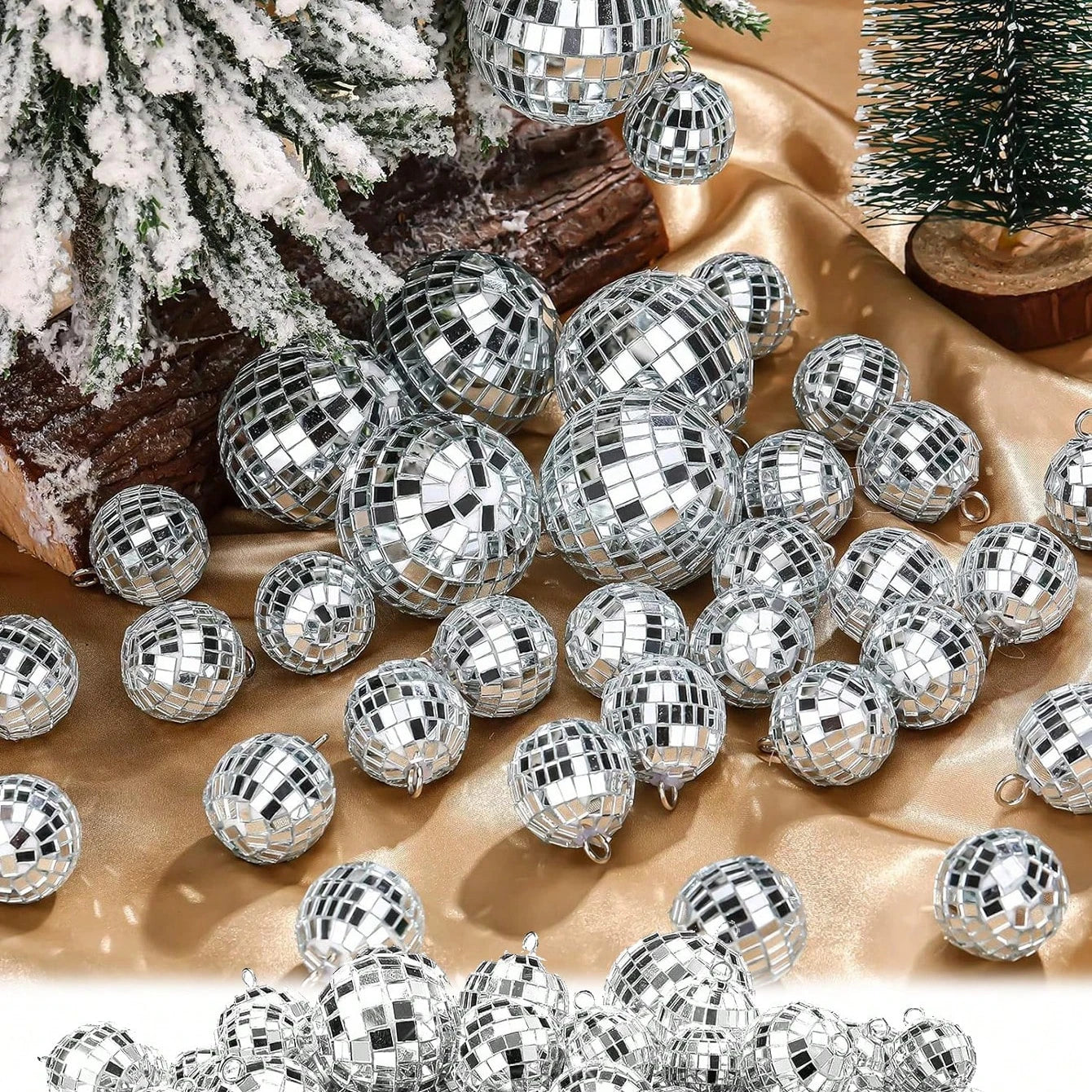 3-15CM Silver Christmas Ball Christmas Decoration Xmas Tree Pendent Ornaments for Home Decor Navidad New Year 2025 Accessories