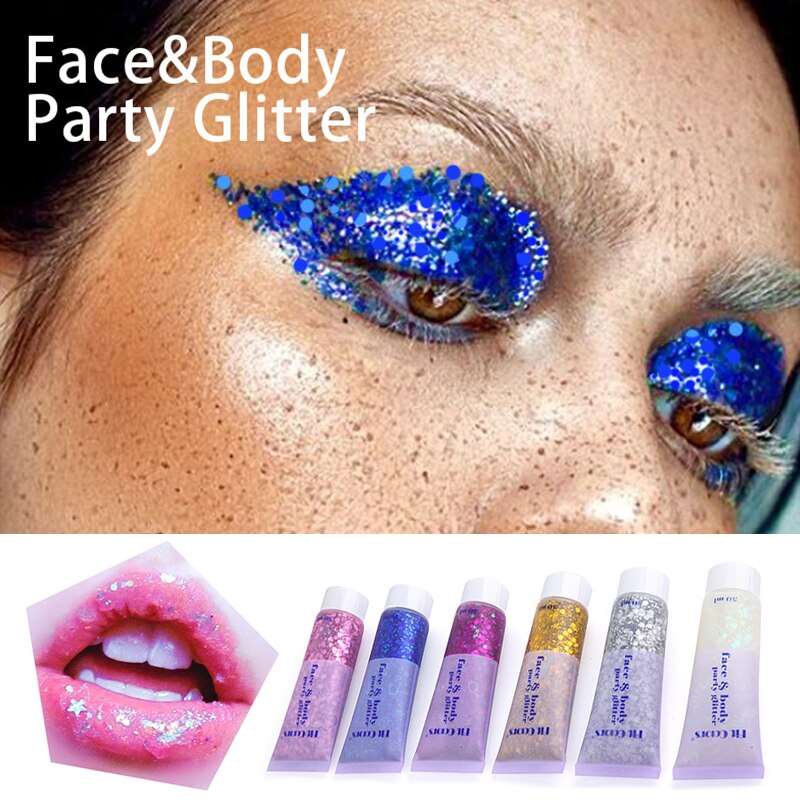 1pcs Eyeshadow Sequins Face Eye Glitter Sequin Gel Diamond Shiny Glitter Body Sequins Makeup Decorative For Party Festival