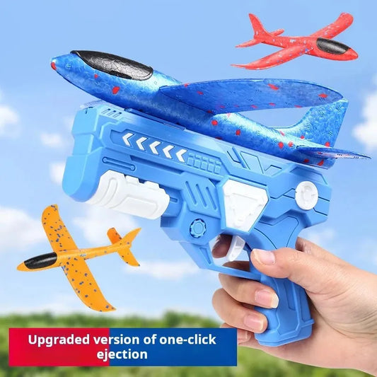 Children's Foam Ejection Aircraft Toys Parent-Child Interaction Foam Aircraft Park Fire Outdoor Sports Hand Toss Flying Toy Boys