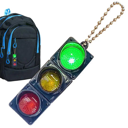 Traffic Light Signal Keychains Electronic Pedestrian Light Car Keychain Pendant Creative Car Keyring Key Holder For Adults Kids