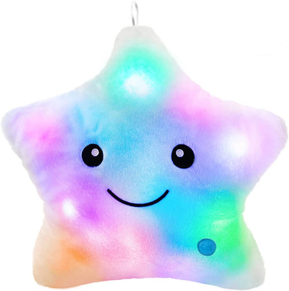 Cute Led Light Star Pillow Stuffed Soft Star Luminous Throw Pillow Cute Cushion With Colorful Light Child Girls Christmas Gift