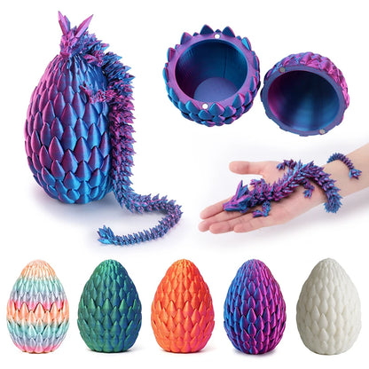 Upgraded 3D Printed Dragon With Magnetic Movable Flexible Articulated Dragon Scale Egg For Home Office Decor Adults Kids Gifts