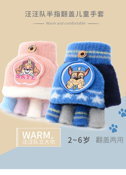 100% Genuine Paw Patrol 2024 Hot winter glove Skye Chase Marshall Everest mittens Children Toy Christmas gift For age 3-6Y