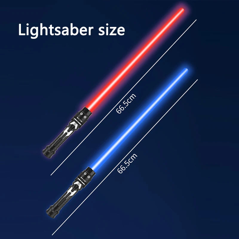 Laser Sword Lightsaber Red and Blue Double Saber Rave Transformation Children's Gift Cosplay Weapon Boy Cool Flashing Toy