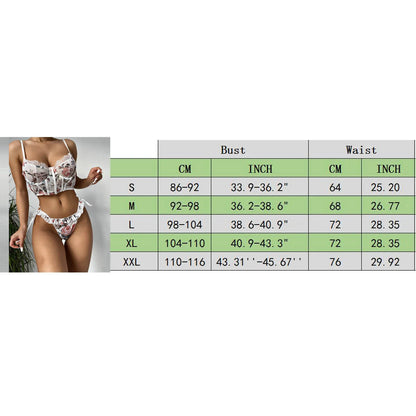 New French Embroidery Lingerie Sets Lace Flowers Underwear Sexy Women'S Body Shaping Push Up Bra Romantic Bras And Panties Set