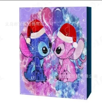 New Style 24pcs Stitch Advent Calendar for Kids Minnie Surprise Toys for Children 2024 Christmas Gifts