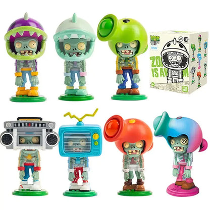 Plants Vs Zombies Building Blocks Toy Surprise Blind Box Variety Party Series 7 Styles Action Figures Collection Boys Toys Gift