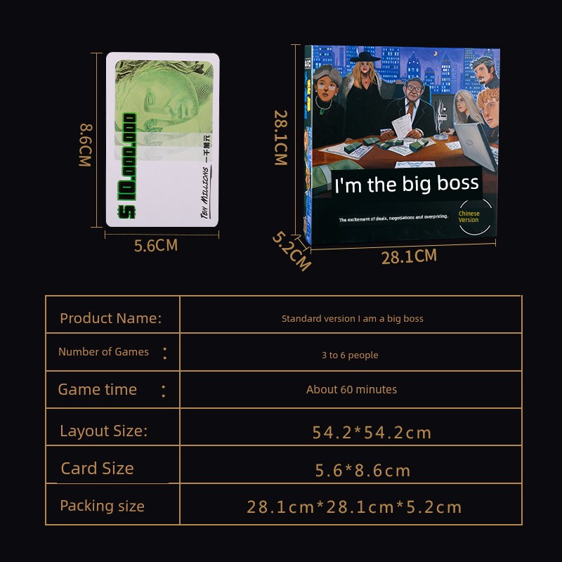 I Am a Big Boss, Chinese Version Negotiation Casual Board Game