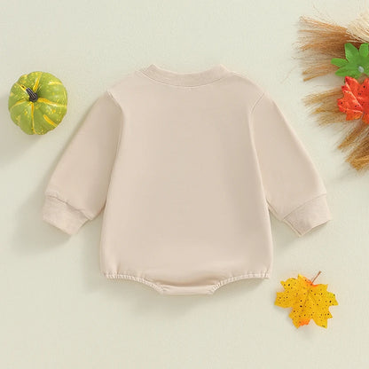 Baby Girl Boy Fall Clothes Pumpkin Sweatshirt Romper Shirt  Halloween Outfit Newborn Halloween Costume