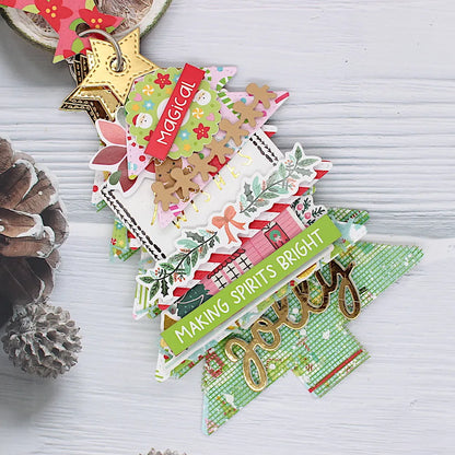 KSCRAFT Christmas Tree Mini Album Metal Cutting Dies Stencils for DIY Scrapbooking Decorative Embossing DIY Paper Cards