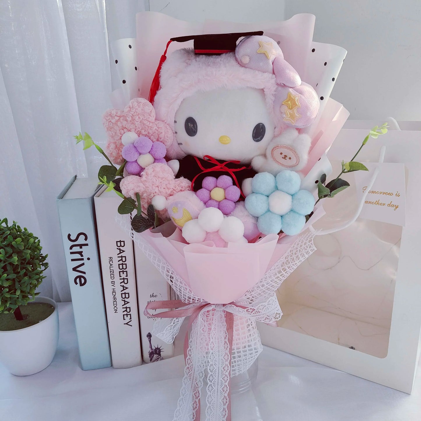 Hot Cartoon  kitty Cat Plush Doll Toy Stuffed Animals Creative Bouquet Valentine's Day Christmas Graduation Birthday Gifts