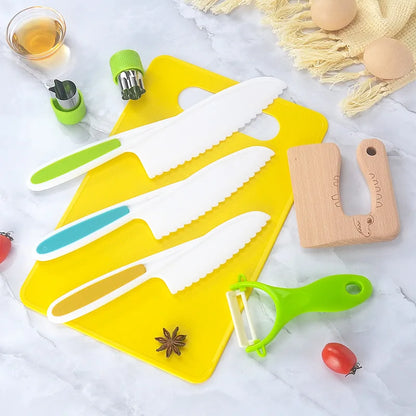 Plastic knife fruit knife set does not hurt hand-cut vegetable cutting cake toy knife set