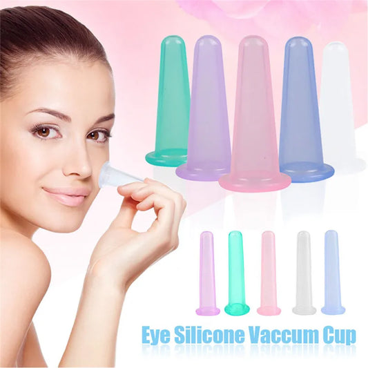 1/4Pcs Silicone Body Cupping Cups For Face Neck Back Eyes Massage Vacuum Cans Anti-cellulite Massager Suction Cup Treatments