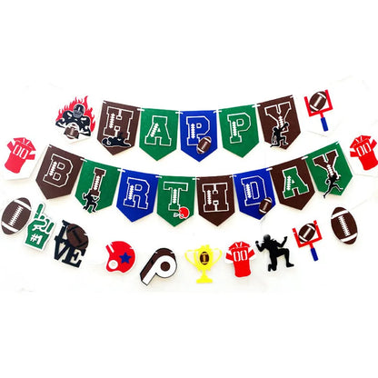 Rugby Themed American Football Disposable Tableware Supplies Sports Birthday Party Male Single Party Baby Shower Ceremony Decor