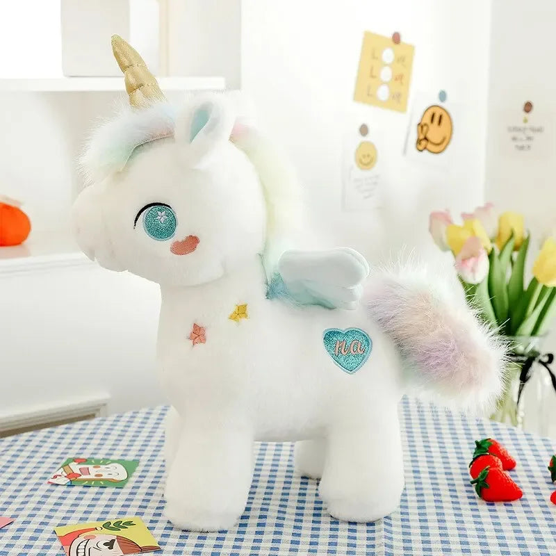 25CM Fantasy Doll Cute Plush Toy Random Color Pillow  Angel Unicorn Pegasus stuffed toy doll children Christmas gift