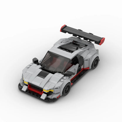 MOC-69755 R8 GT racing sports car Vehicle Speed Champion Racer Building Blocks Brick Creative Garage Toys for Boys