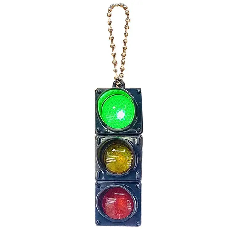 Traffic Light Signal Keychains Electronic Pedestrian Light Car Keychain Pendant Creative Car Keyring Key Holder For Adults Kids