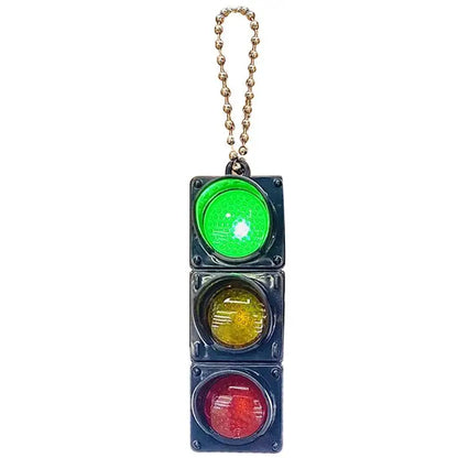 Traffic Light Signal Keychains Electronic Pedestrian Light Car Keychain Pendant Creative Car Keyring Key Holder For Adults Kids