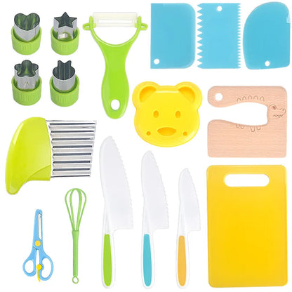 Plastic knife fruit knife set does not hurt hand-cut vegetable cutting cake toy knife set