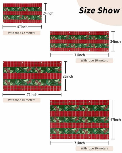 Christmas Plants Berries Decorate banners flags and commemorative days with 4 sizes to choose from customizable product patterns