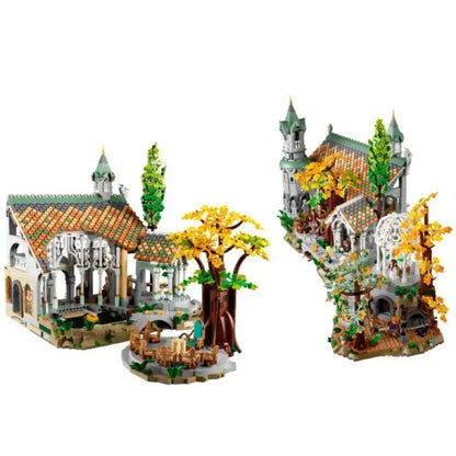 6167Pcs Creative Expert Icons Movie Lorded of Rings Rivendell Castle Model Building Blocks Brick 10316 Street View Toys