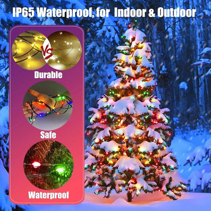 DIY Smart APP Christmas Tree Light Bluetooth Remote Control LED Fairy String Light Festoon Garland Lamp For Outdoor Garden Party